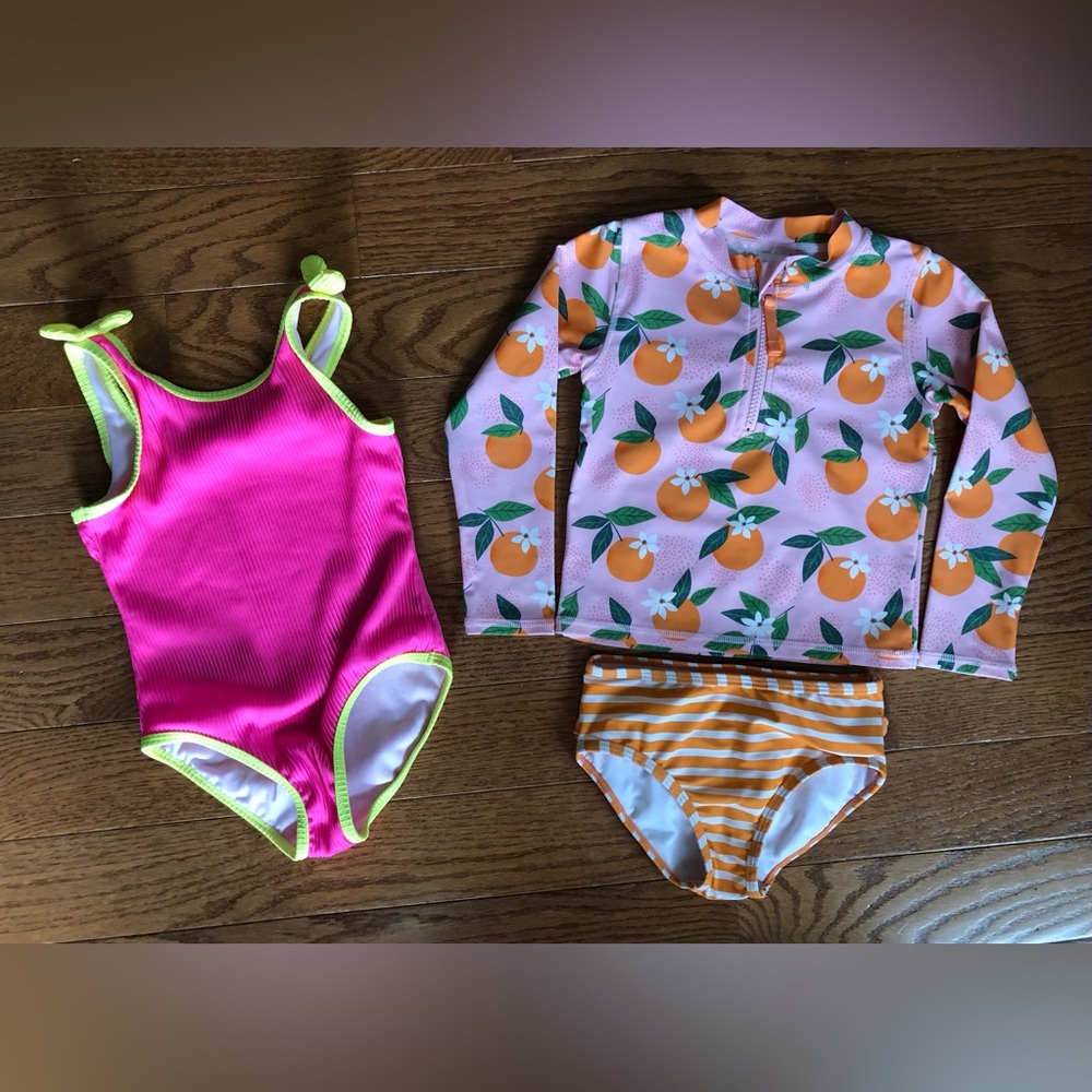 Little Girls Swimsuit Lot (2 total)- size 4T
